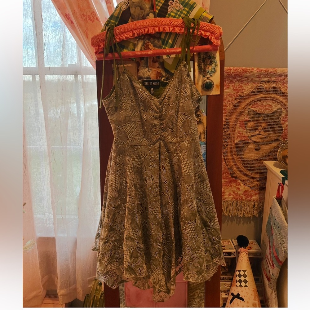 Green Sparkle Mini Dress
